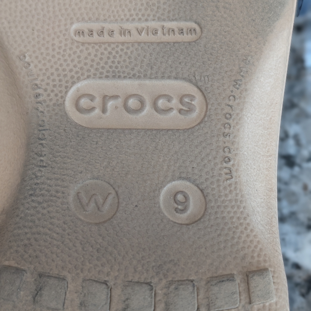 Crocs Women’s Slide Sandals W9 Navy Buckle Comfort Casual Summer Shoes - Picture 9 of 10